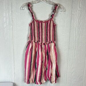 Girls Hayden Girls Striped Dress Pink Green White Size XL